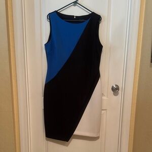 Tommy Hilfiger Asymmetrical Blue and Black Dress